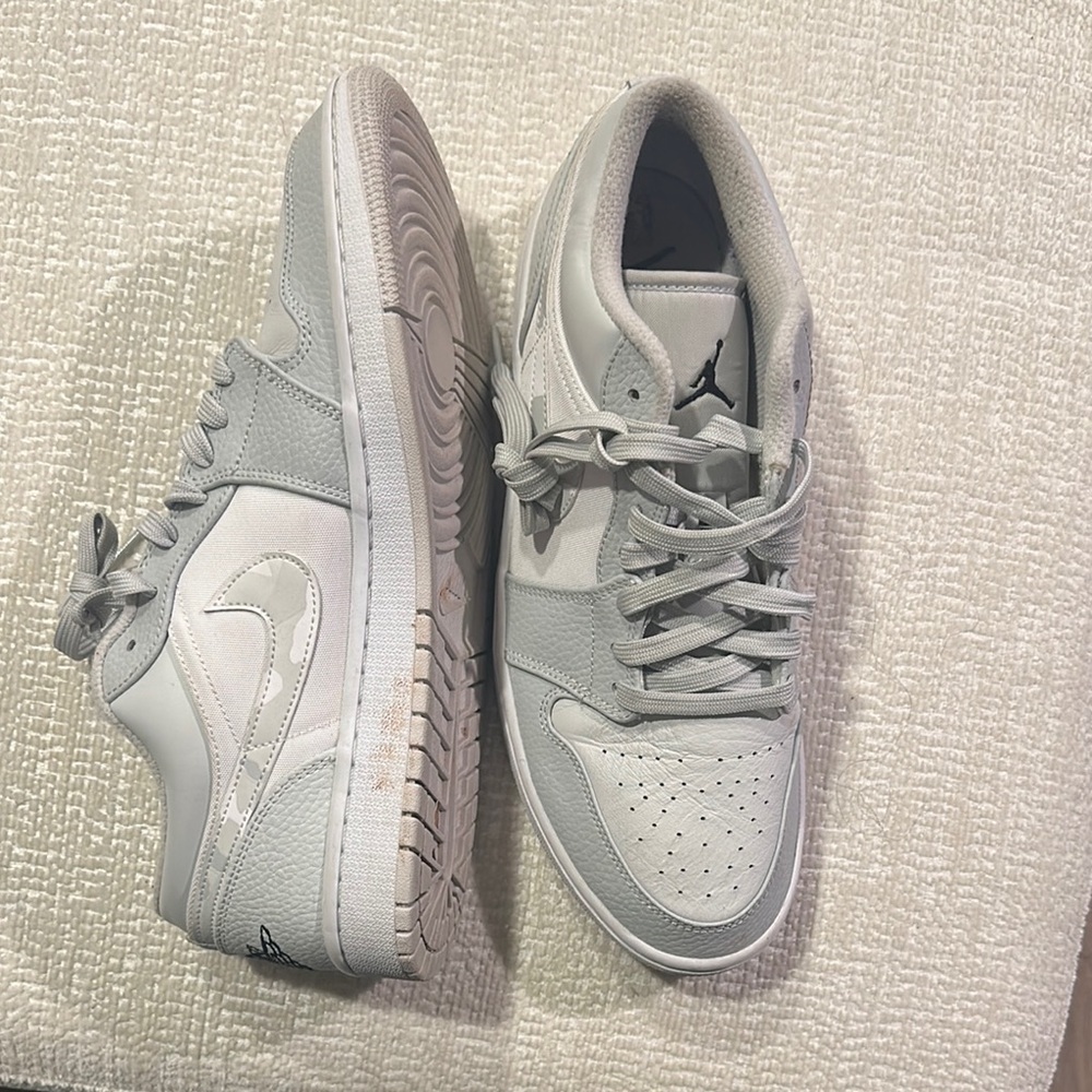 Air Jordan One Low Gray/Camo Sneakers